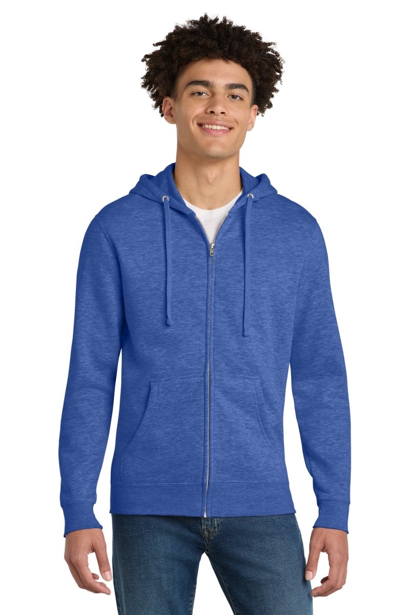 District ® V.I.T. ™ Fleece Full - Zip Hoodie DT6102 - District DT6102 Royal Frost XS Zip Hoodies