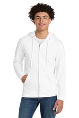 District ® V.I.T. ™ Fleece Full - Zip Hoodie DT6102 - District DT6102 White XS Zip Hoodies