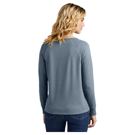 District® Women’s Featherweight French Terry™ Long Sleeve Crewneck DT672 Flint Blue Heather XS Crewneck Sweatshirts