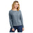 District® Women’s Featherweight French Terry™ Long Sleeve Crewneck DT672 Flint Blue Heather XS Crewneck Sweatshirts