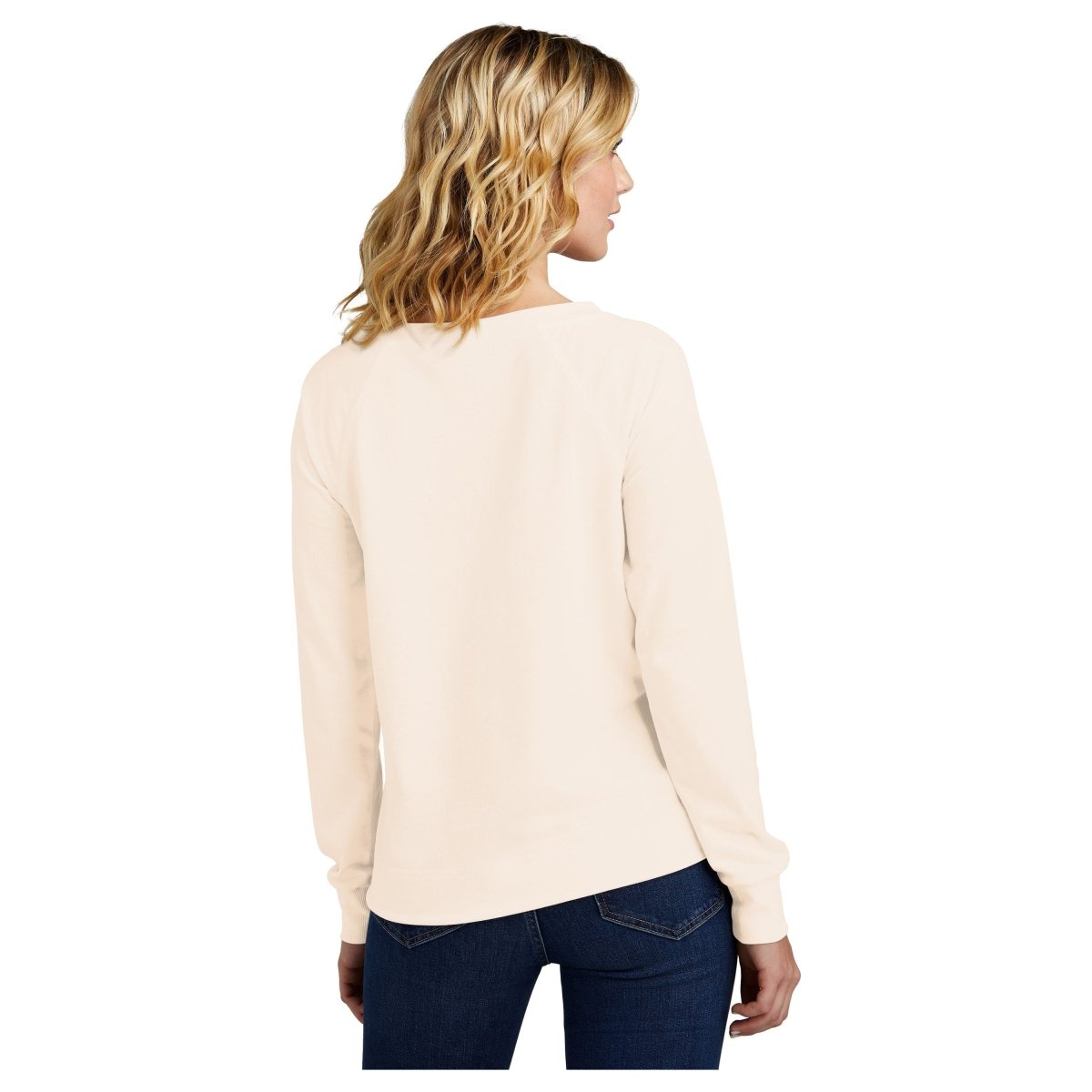 District® Women’s Featherweight French Terry™ Long Sleeve Crewneck DT672 Gardenia XS Crewneck Sweatshirts