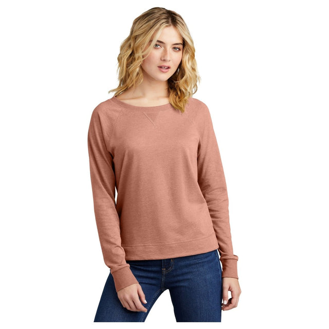 District® Women’s Featherweight French Terry™ Long Sleeve Crewneck DT672 Nostalgia Rose Heather XS Crewneck Sweatshirts