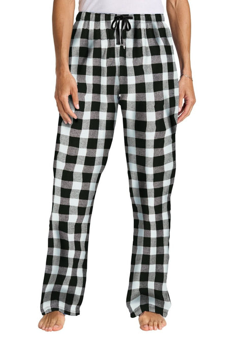 District Women's Flannel Plaid Pant. DT2800 - District DT2800 Black/ White Buffalo Check XS Women's Flannel Pants