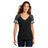 District® Women’s Game V - Neck Tee DM476 Black / Heathered Charcoal XS Women's V - Neck T-Shirts