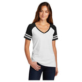 District® Women’s Game V - Neck Tee DM476 White / Black XS Women's V - Neck T-Shirts