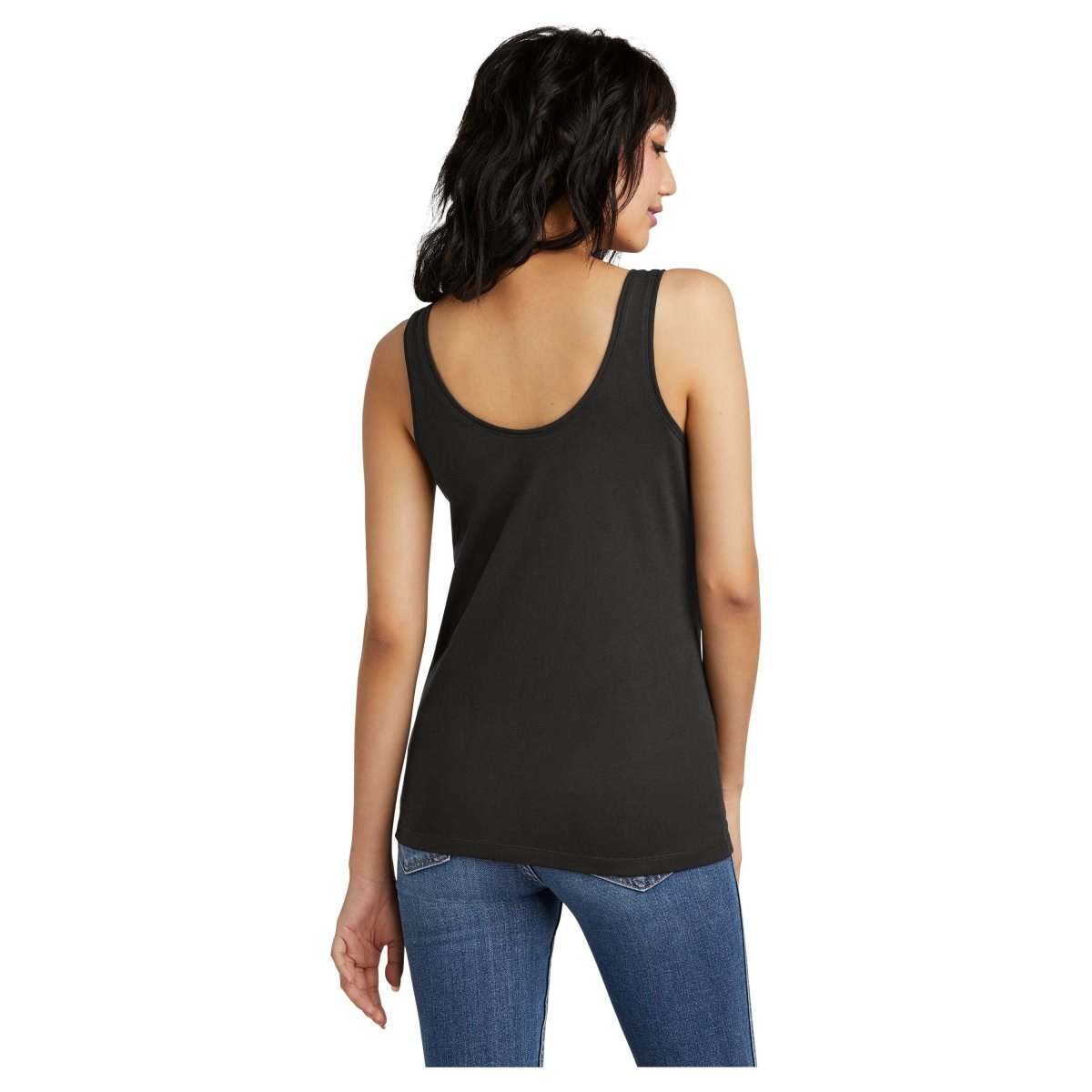 District® Women’s Perfect Blend® CVC V - Neck Tank DT154 Black XS Women's