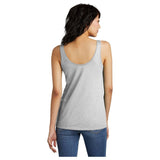 District® Women’s Perfect Blend® CVC V - Neck Tank DT154 Light Heather Grey XS Women's