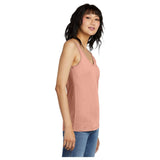 District® Women’s Perfect Blend® CVC V - Neck Tank DT154 Nostalgia Rose Heather XS Women's