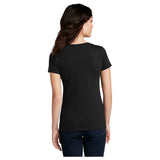 District® Women’s Perfect Blend® CVC V - Neck Tee DM1190L - Black Black X - Small Short Sleeve T-Shirts