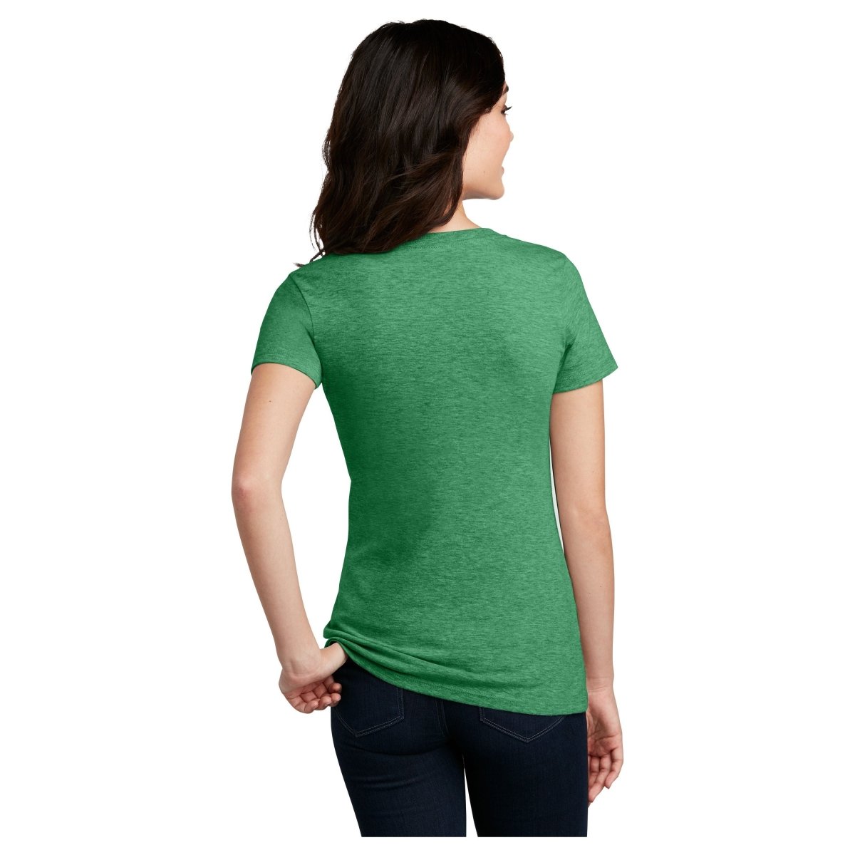 District® Women’s Perfect Blend® CVC V - Neck Tee DM1190L Charcoal X - Small Short Sleeve T-Shirts