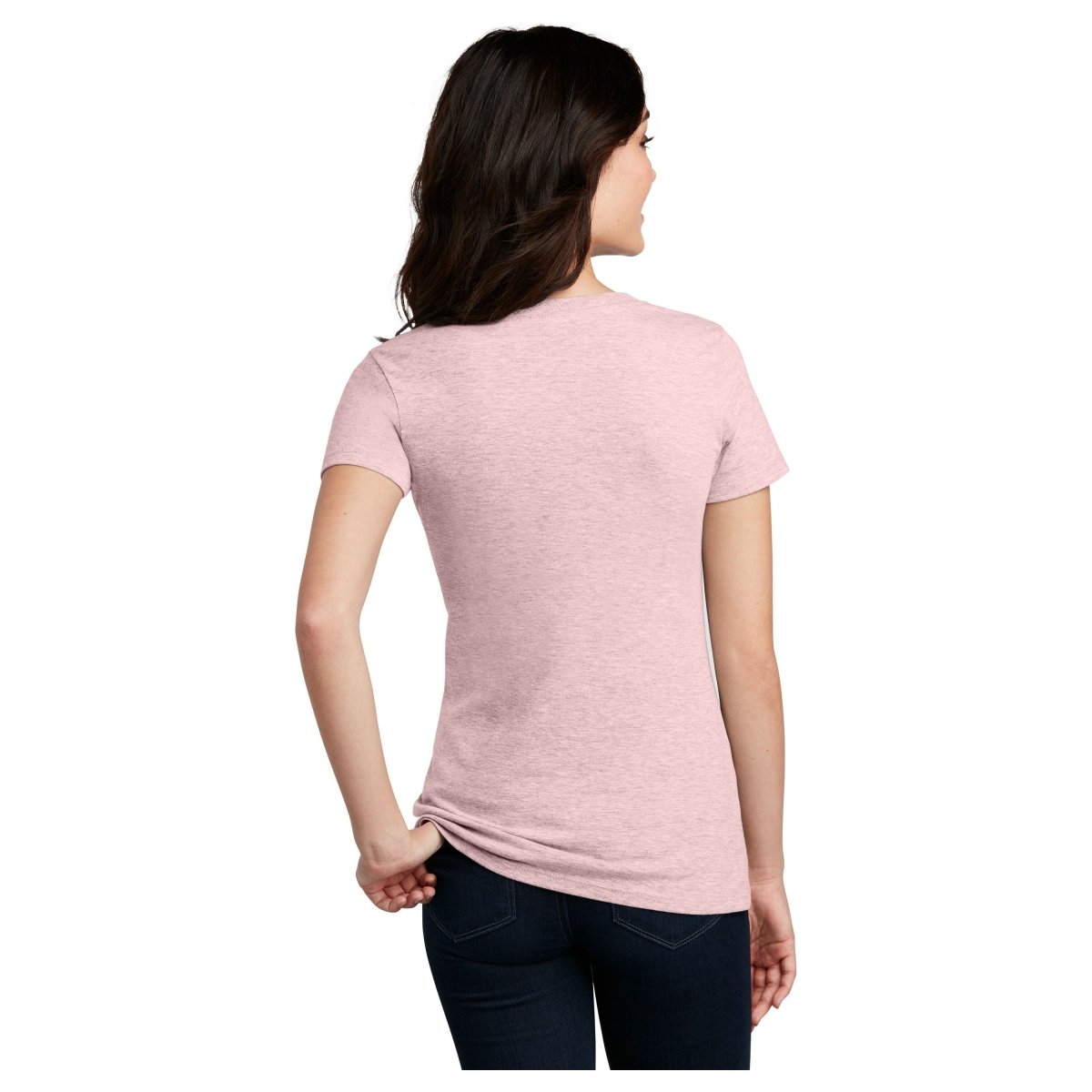 District® Women’s Perfect Blend® CVC V - Neck Tee DM1190L Charcoal X - Small Short Sleeve T-Shirts
