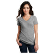 District® Women’s Perfect Blend® CVC V - Neck Tee DM1190L - Grey Frost Grey Frost X - Small Short Sleeve T-Shirts