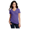 District® Women’s Perfect Blend® CVC V - Neck Tee DM1190L - Heathered Purple Heathered Purple X - Small Short Sleeve T-Shirts