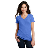 District® Women’s Perfect Blend® CVC V - Neck Tee DM1190L - Heathered Royal Heathered Royal X - Small Short Sleeve T-Shirts