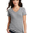 District® Women’s Perfect Blend® CVC V - Neck Tee DM1190L - Light Heather Grey Light Heather Grey X - Small Short Sleeve T-Shirts
