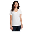 District® Women’s Perfect Blend® CVC V - Neck Tee DM1190L - White White X - Small Short Sleeve T-Shirts