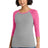 District ® Women's Perfect Tri ® 3/4 - Sleeve Raglan. DM136L - District DM136L Fuchsia Frost/ Grey Frost XS Women's Raglan T-Shirts