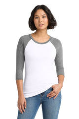 District ® Women's Perfect Tri ® 3/4 - Sleeve Raglan. DM136L - District DM136L Grey Frost/ White XS Women's Raglan T-Shirts