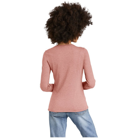 District® Women’s Perfect Tri® Long Sleeve V - Neck Tee DT135 Blush Frost XS Women's Long Sleeve T-Shirts
