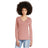 District® Women’s Perfect Tri® Long Sleeve V - Neck Tee DT135 Blush Frost XS Women's Long Sleeve T-Shirts
