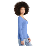 District® Women’s Perfect Tri® Long Sleeve V - Neck Tee DT135 Maritime Frost XS Women's Long Sleeve T-Shirts