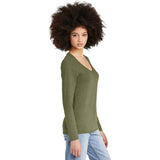 District® Women’s Perfect Tri® Long Sleeve V - Neck Tee DT135 Military Green Frost XS Women's Long Sleeve T-Shirts