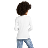 District® Women’s Perfect Tri® Long Sleeve V - Neck Tee DT135 White XS Women's Long Sleeve T-Shirts