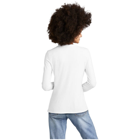District® Women’s Perfect Tri® Long Sleeve V - Neck Tee DT135 White XS Women's Long Sleeve T-Shirts