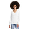 District® Women’s Perfect Tri® Long Sleeve V - Neck Tee DT135 White XS Women's Long Sleeve T-Shirts
