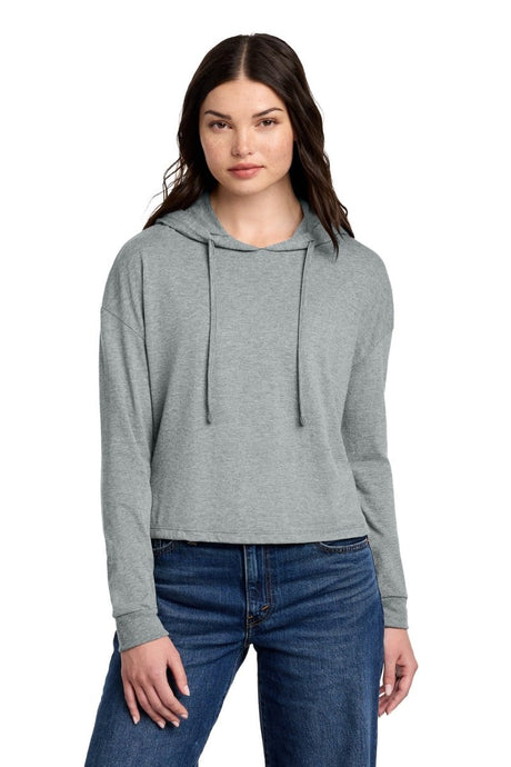 District ® Women's Perfect Tri ® Midi Long Sleeve Hoodie DT1390L - District DT1390L Grey Frost XS Women's Hoodies