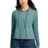District ® Women's Perfect Tri ® Midi Long Sleeve Hoodie DT1390L - District DT1390L Heathered Eucalyptus Blue XS Women's Hoodies