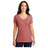 District® Women’s Perfect Tri® V - Neck Tee DM1350L - Blush Frost Blush Frost X - Small Short Sleeve T-Shirts