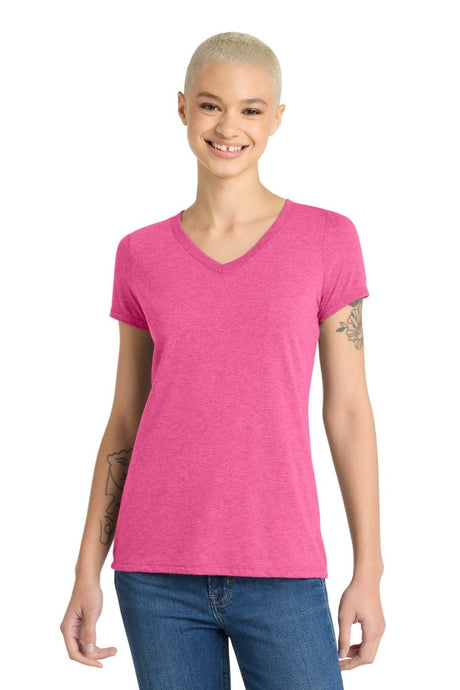 District ® Women's Perfect Tri ® V - Neck Tee. DM1350L - District DM1350L Fuchsia Frost XS Short Sleeve T-Shirts