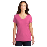 District® Women’s Perfect Tri® V - Neck Tee DM1350L - Fuchsia Frost Fuchsia Frost X - Small Short Sleeve T-Shirts