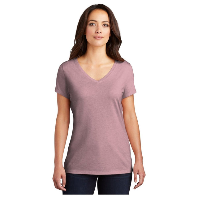 District® Women’s Perfect Tri® V - Neck Tee DM1350L - Heathered Lavender Heathered Lavender X - Small Short Sleeve T-Shirts