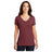 District® Women’s Perfect Tri® V - Neck Tee DM1350L - Maroon Frost Maroon Frost X - Small Short Sleeve T-Shirts