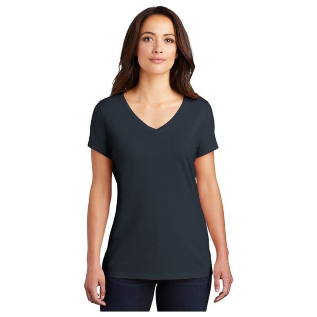District® Women’s Perfect Tri® V - Neck Tee DM1350L - New Navy New Navy X - Small Short Sleeve T-Shirts