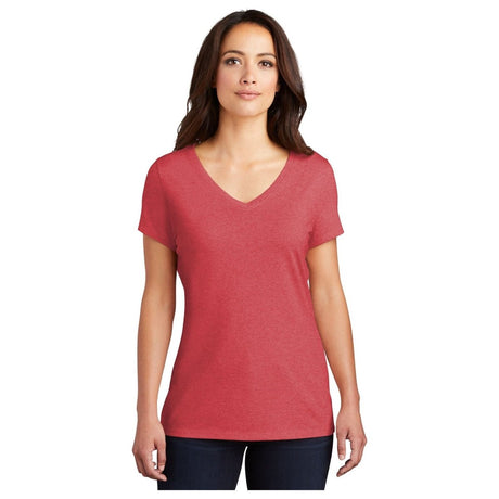 District® Women’s Perfect Tri® V - Neck Tee DM1350L - Red Frost Red Frost X - Small Short Sleeve T-Shirts