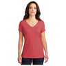 District® Women’s Perfect Tri® V - Neck Tee DM1350L - Red Frost Red Frost X - Small Short Sleeve T-Shirts