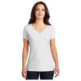 District® Women’s Perfect Tri® V - Neck Tee DM1350L - White White X - Small Short Sleeve T-Shirts