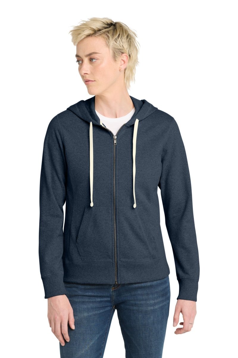 District ® Women's Re - Fleece ™ Full - Zip Hoodie DT8103 - District DT8103 Heathered Navy XS Women's Zip Hoodies