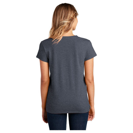 District ® Women’s Re - Tee® V - Neck DT8001 Heathered Navy XS Women's V - Neck T-Shirts