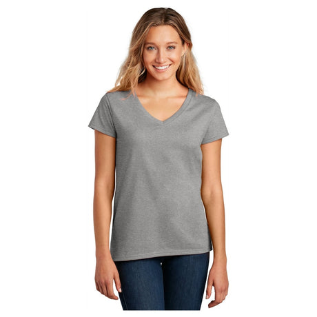 District ® Women’s Re - Tee® V - Neck DT8001 Light Heather Grey XS Women's V - Neck T-Shirts