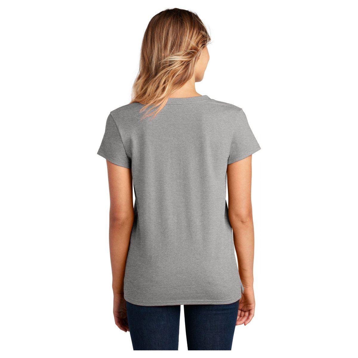 District ® Women’s Re - Tee® V - Neck DT8001 Light Heather Grey XS Women's V - Neck T-Shirts