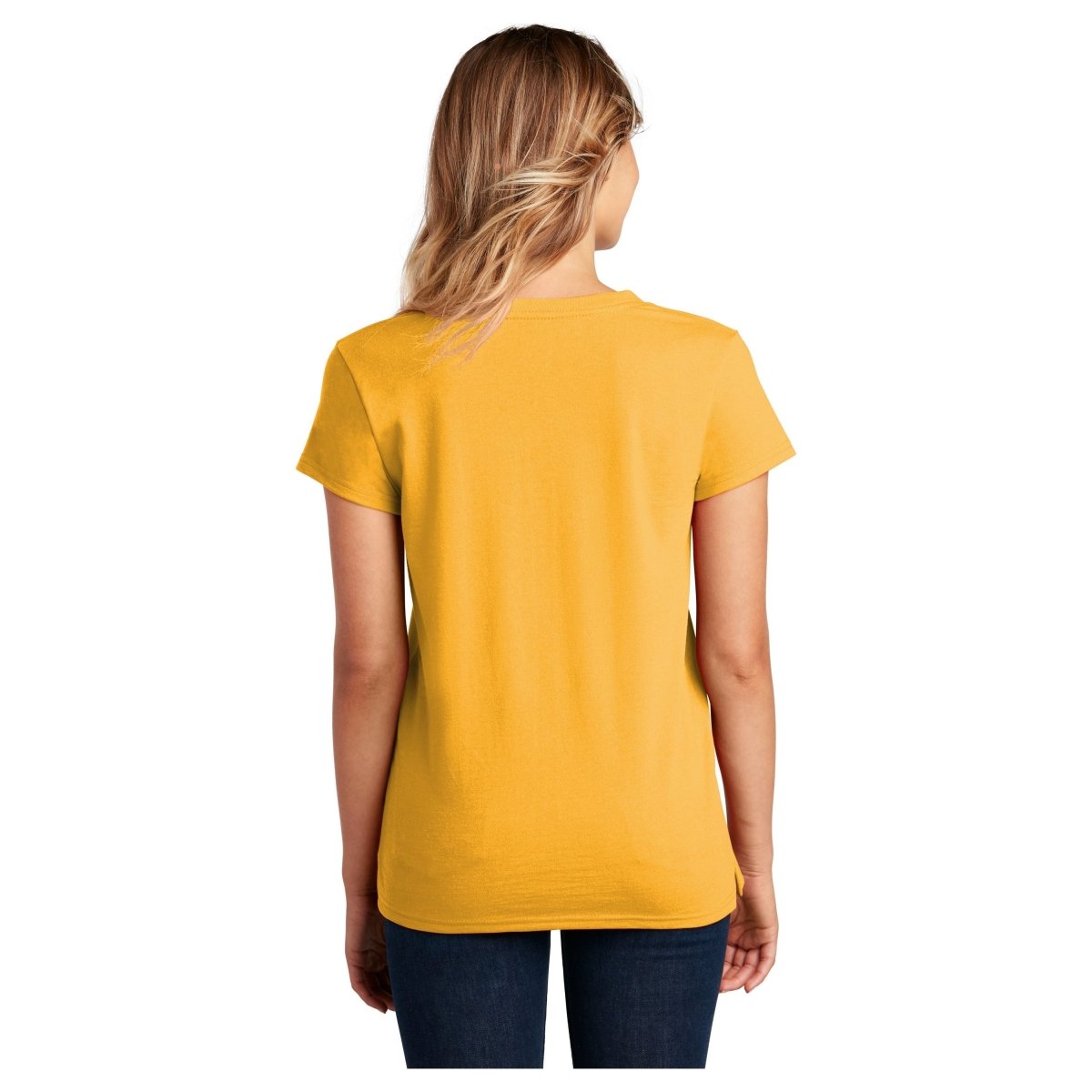 District ® Women’s Re - Tee® V - Neck DT8001 Maize Yellow XS Women's V - Neck T-Shirts