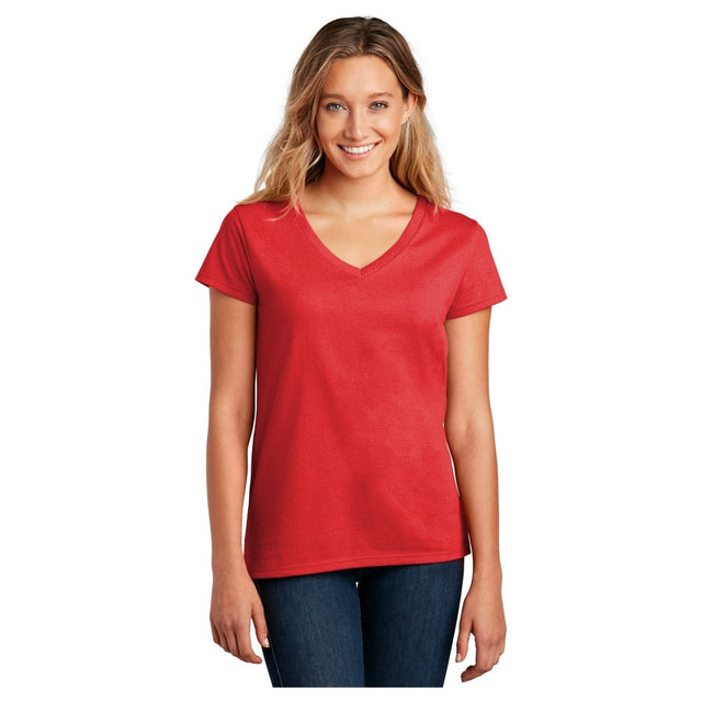 District ® Women’s Re - Tee® V - Neck DT8001 Ruby Red XS Women's V - Neck T-Shirts