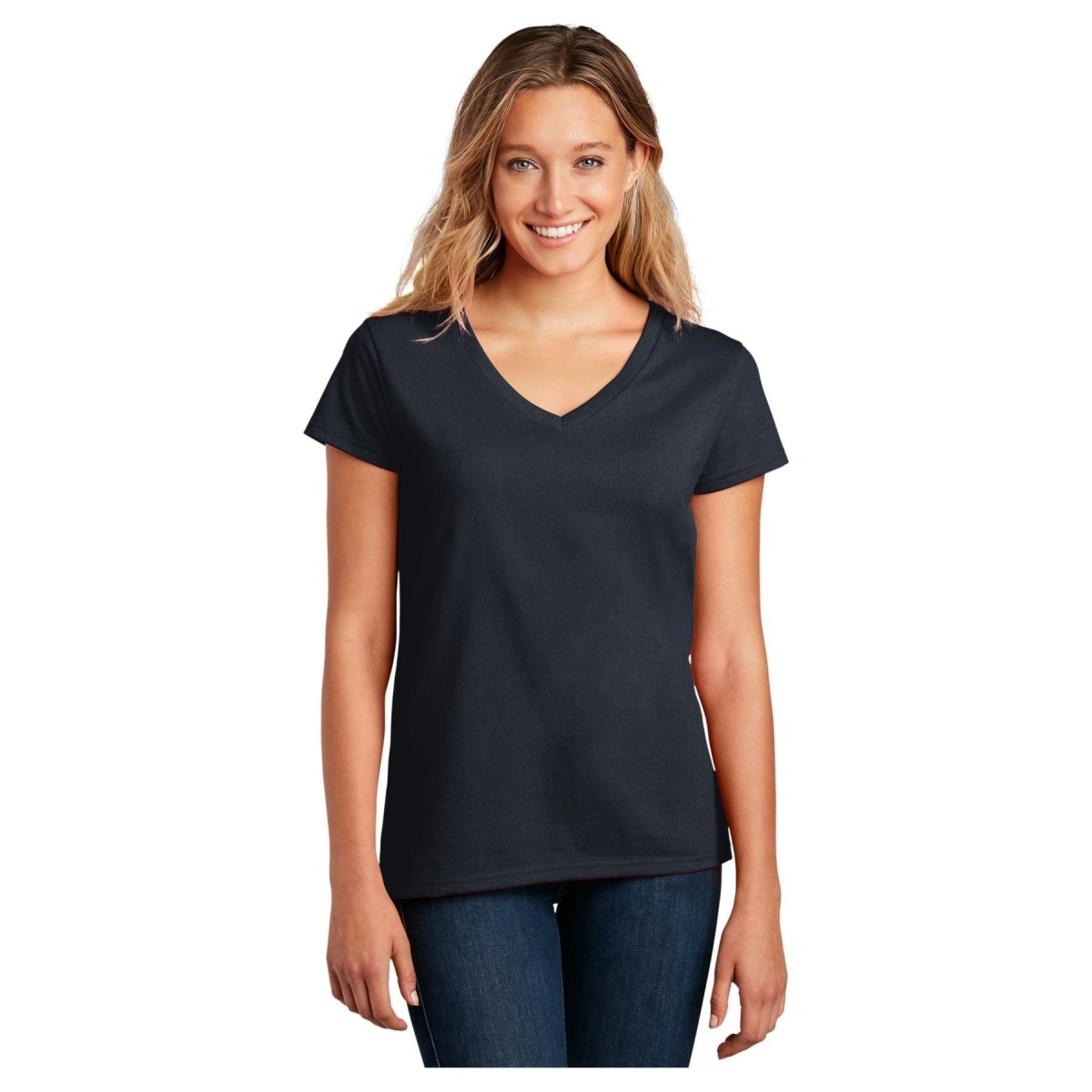 District ® Women’s Re - Tee® V - Neck DT8001 True Navy XS Women's V - Neck T-Shirts