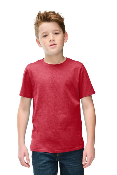 District ® Youth Perfect Blend ® CVC Tee DT108Y - District DT108Y Heathered Red XS Short Sleeve T-Shirts