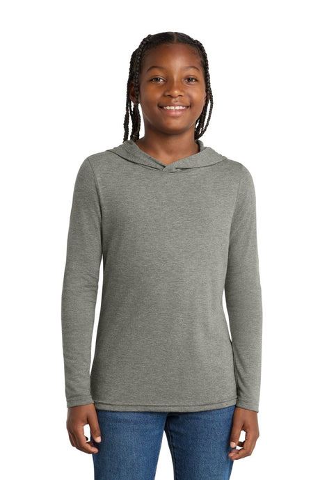 District ® Youth Perfect Tri ® Long Sleeve Hoodie DT139Y - District DT139Y Grey Frost XS Youth Hoodies