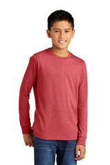 District ® Youth Perfect Tri ® Long Sleeve Tee DT132Y - District DT132Y Red Frost XS Youth Long Sleeve Tees